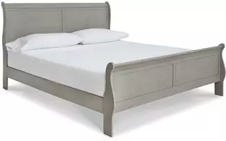 Ashley kordasky king sleigh rails in gray