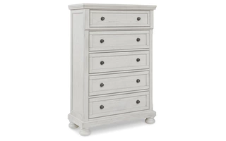 FIVE DRAWER CHEST Robbinsdale Antique WhiteB742-46 ASHLEY
