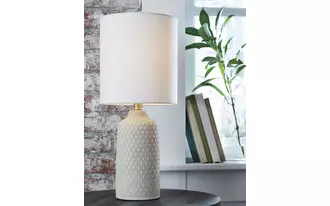 ceramic table lamp (1/cn) donnford gray