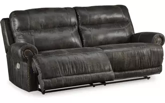 2 seat pwr rec sofa adj hdrest grearview charcoal