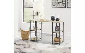 home office desk waylowe natural/black