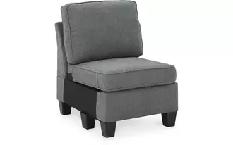Ashley alessio armless chair in charcoal