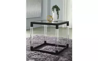 square end table nallynx metallic gray