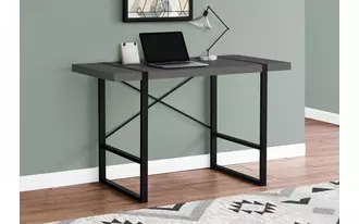 computer desk - 48 l - modern grey - black metal  