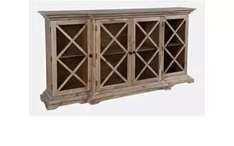 Ashley carrington four door 70" breakfront cabinet carrington collection in 