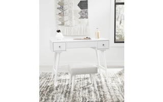 VANITY/UPH STOOL (2/CN) Thadamere Light BrownB060-122 ASHLEY