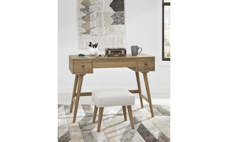 VANITY/UPH STOOL (2/CN) Thadamere Light BrownB060-22 ASHLEY