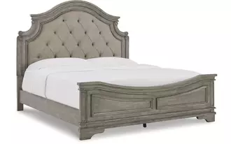 Ashley lodenbay king/cal king uph headboard in antique gray/brown