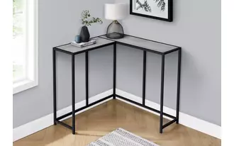 Ashley  accent table - 36 l - grey - black corner console in 