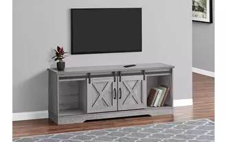 Ashley  tv stand - 60 l - grey with 2 sliding doors in 