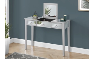 VANITY - 42 L - MIRROR - SILVER WITH STORAGE I3738 I3738 MONARCH SPECIALTIES