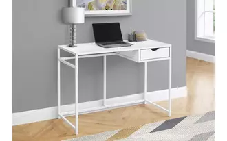 Ashley  computer desk - 42 l - white - white metal in 