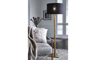 METAL FLOOR LAMP (1/CN) Jenton Antique Brass FinishL208311 ASHLEY