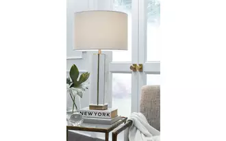 crystal table lamp (1/cn) teelsen clear/gold