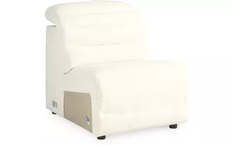 Ashley next-gen gaucho armless chair with headrest in chalk