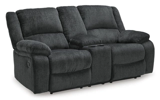 DBL REC LOVESEAT W/CONSOLE Draycoll Slate7650494C ASHLEY