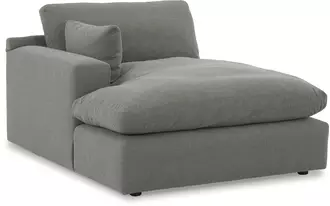 Ashley elyza laf corner chaise in smoke