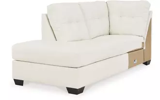 Ashley donlen laf corner chaise in white