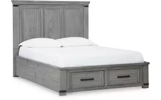 Ashley russelyn queen storage footboard in gray