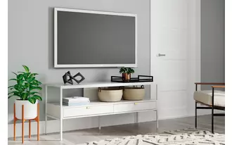 large tv stand deznee white