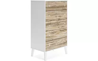 five drawer chest piperton white