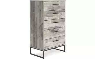 five drawer chest neilsville whitewash