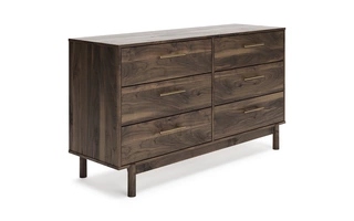 SIX DRAWER DRESSER Calverson MochaEB3660-231 ASHLEY