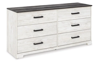 SIX DRAWER DRESSER Shawburn White/BrownEB4121-231 ASHLEY
