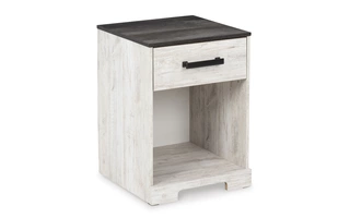 ONE DRAWER NIGHT STAND Shawburn White/BrownEB4121-291 ASHLEY