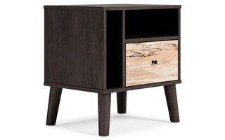 ONE DRAWER NIGHT STAND Piperton Two-tone Brown/CharcoalEB5514-291 ASHLEY