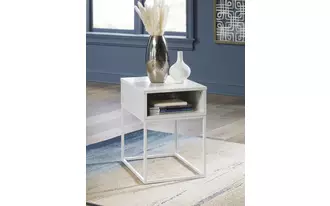 rectangular end table deznee white
