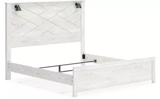 Ashley gerridan king panel footboard in white/gray