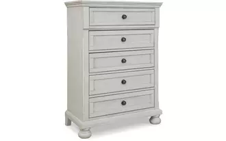 five drawer chest robbinsdale antique white