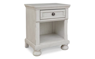 ONE DRAWER NIGHT STAND Robbinsdale Antique WhiteB742-91 ASHLEY