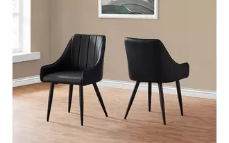 Ashley  dining chair - 2pcs - 33 h - black leather-look - black in 