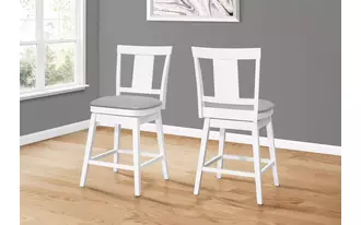 Ashley  barstool - 2pcs - 39 h - white - swivel counter height in 