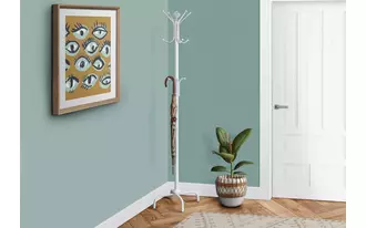 Ashley  coat rack - 70 h - white metal in 