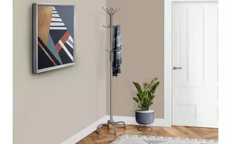 Ashley  coat rack - 70 h - silver metal in 