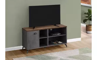 Ashley  tv stand - 48 l - grey concrete - medium brown reclaimed in 