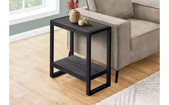 Ashley  accent table - black reclaimed wood-look - black metal in 