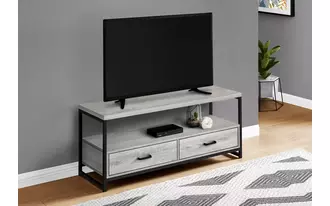 Ashley  tv stand - 48 l - grey - black metal in 