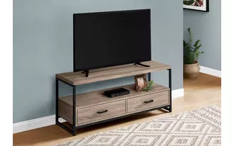 Ashley  tv stand - 48 l - dark taupe - black metal in 
