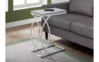 Ashley  accent table - grey cement with chrome metal in 