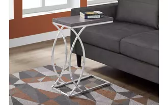 Ashley  accent table - grey with chrome metal in 