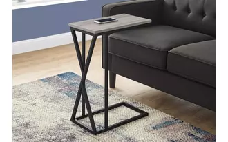Ashley  accent table - 25 h - grey - black metal in 
