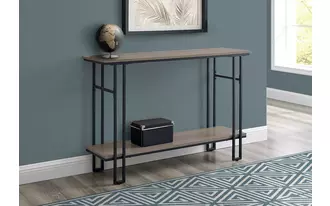 Ashley  accent table - 48 l - taupe - black metal hall console in 