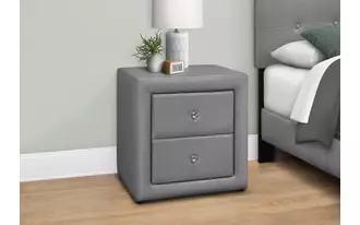 Ashley  nightstand - 21 h - grey leather-look in 