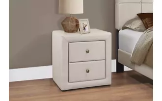 Ashley  nightstand - 21 h - beige linen in 