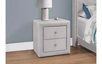 Ashley  nightstand - 21 h - light grey velvet in 