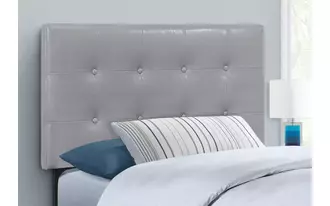 Ashley  bed - twin size - grey leather-look headboard only in 